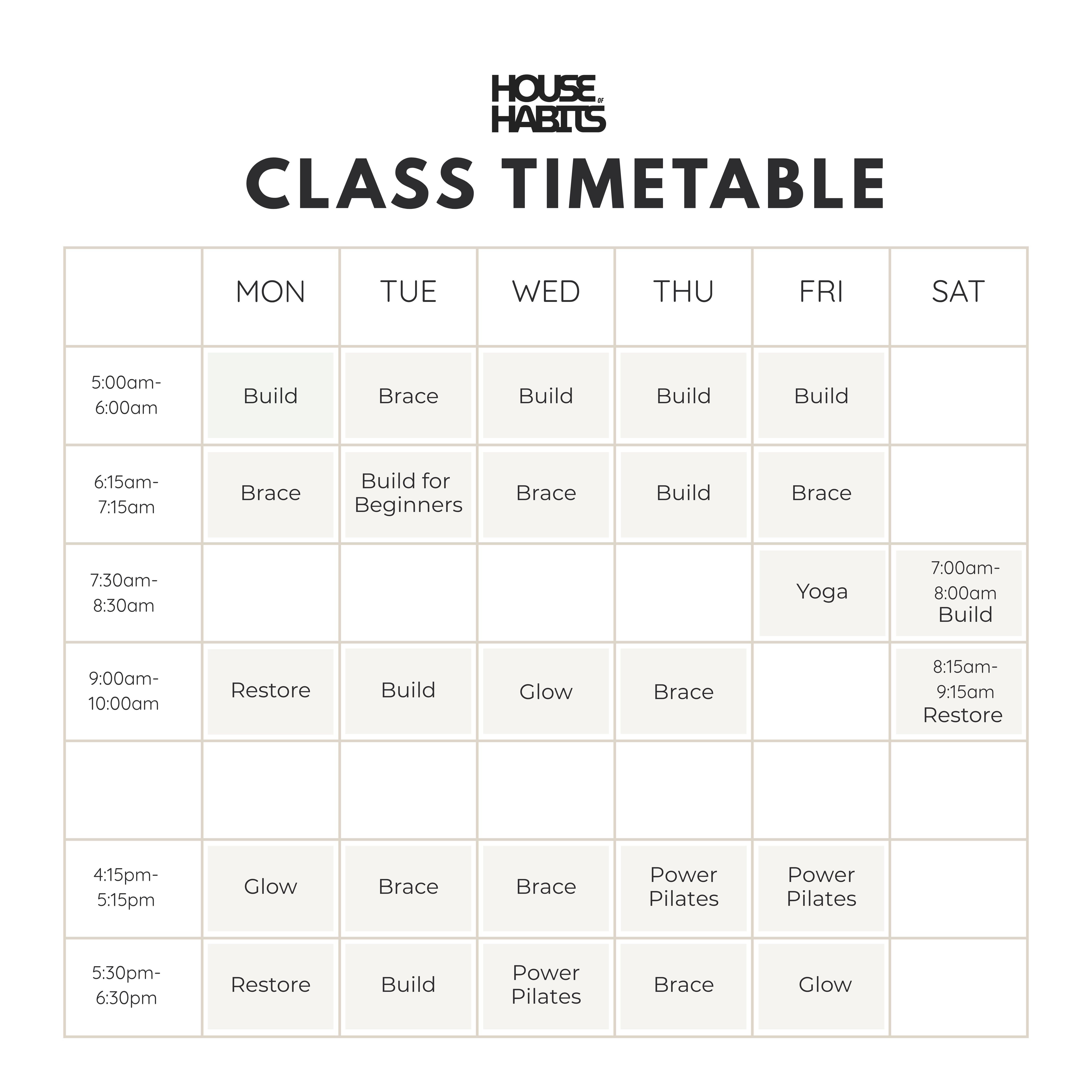 Class Timetable